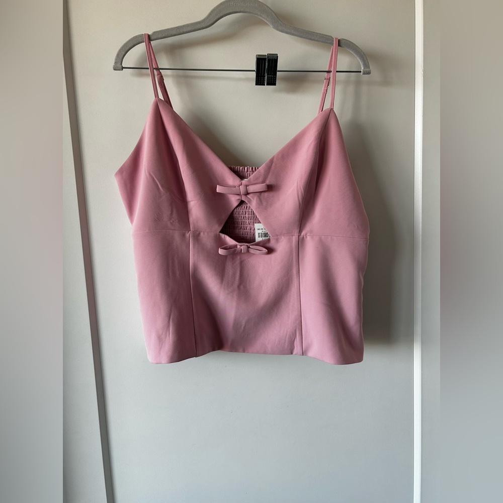 Abercrombie & Fitch Pink Bow Detail Women's Top NWT